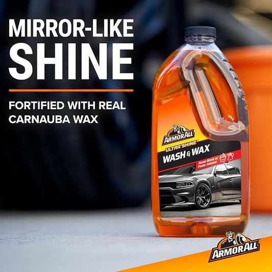 Armor All Ultra Shine Car Wash and Wax, Cleaning for Cars, Truck, Motorcycle, 64 Fl Oz, 4 Pack, 10346