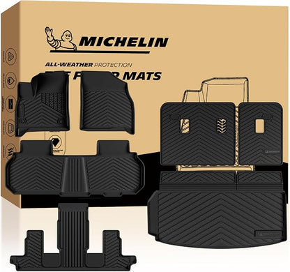 Michelin Vehicle Mats, All-Weather TPE Custom Fit Liner for 2024-2026 Chevy Traverse/2024-2026 GMC Acadia/2025-2026 Buick Enclave 7 Seats(7 Piece), Not Fit 2024 Traverse Limited, Premier