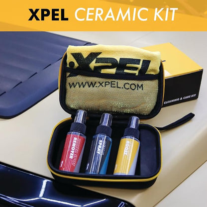 XPEL 3-Pack Ceramic Coating Maintenance Kit – for Paint, PPF & Glass | Ceramic Boost, Waterless Detail Spray, Water Spot Remover & Premium Microfiber Towel in Branded Case
