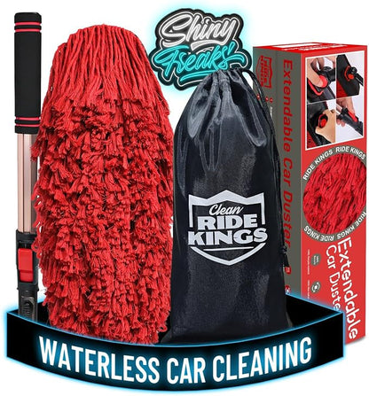 Car Cleaning Supplies Duster, Exterior Scratch Free, Soft Brush Kit for Truck SUV RV Motorcycle, Wax Cotton Hair, Extendable Handle, Dust Removing No Lint, Gifts for Men Women