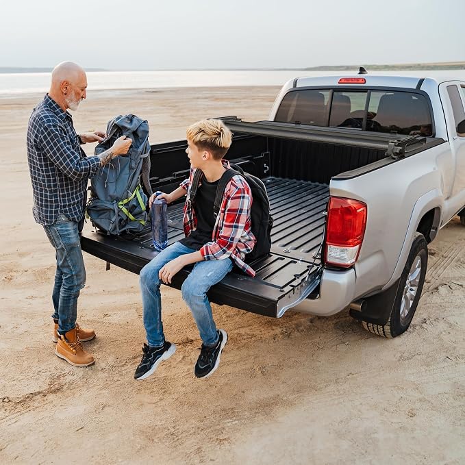 AUTOSAVER88 Soft Quad-fold Truck Bed Tonneau Cover Compatible with 2009-2026 Dodge Ram 1500 (Classic & New) 5.7ft Bed Without Rambox