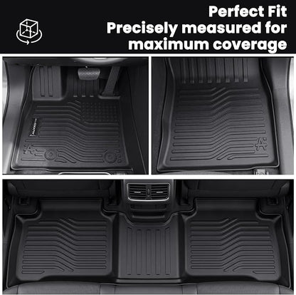 Auxko All Weather Floor Mats Cargo Mat with Backrest Mat for 2026 Toyota RAV4 Hybrid(Not for Phev)(Not for Cargo Area with subwoofer) All Season TPE Accessories Odorless Anti-Slip