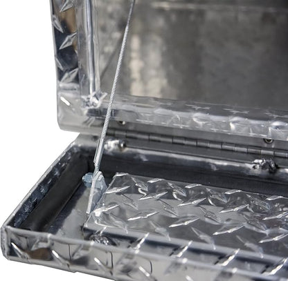 Buyers Products - 1705660 Contractor Toolbox With Drop Door, Diamond Tread Aluminum, 96 Inches
