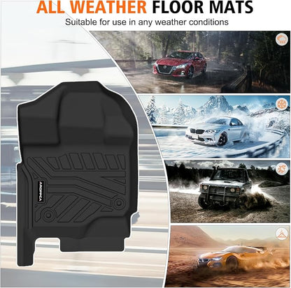 All Weather Car Floor Mats for Ford F150/F-150 2015-2025 SuperCrew Cab (Includes 22-24 Lightning Models), TPE Rubber Floor Liners Anti-Slip Full Set Automotive Mats for 2025 Ford F-150 Accessories