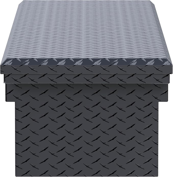 UWS EC10603 72-Inch Matte Black Heavy-Wall Aluminum Truck Tool Box with Low Profile, RigidCore Lid