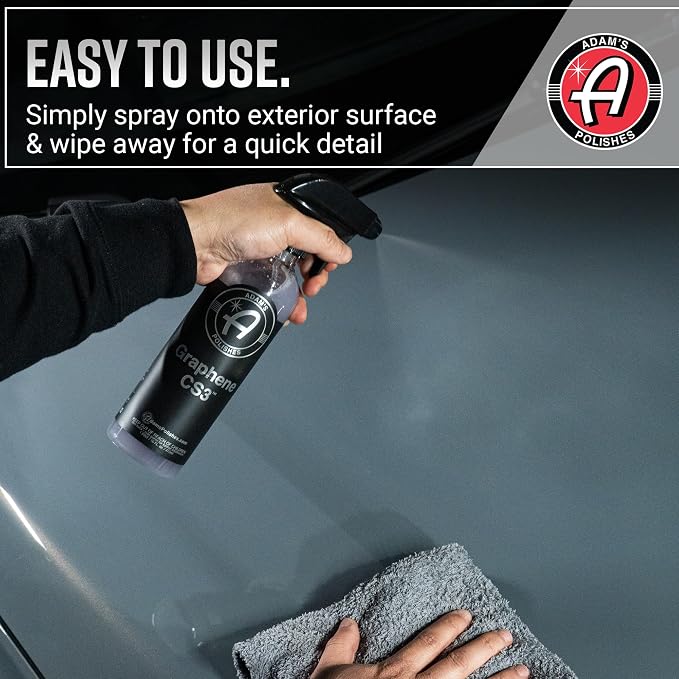 Adam's Polishes Graphene CS3 (16oz) - Graphene Waterless Wash Ceramic Spray Coating Detail Spray | High Gloss Car Wash Cleaning Spray for Car Detailing | RV Boat Motorcycle