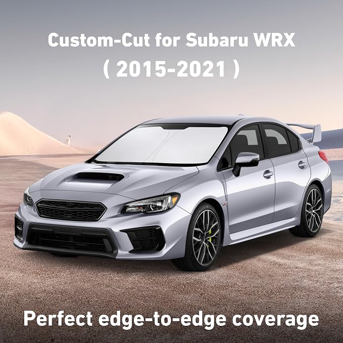 EcoNour Windshield Sunshade Compatible for Subaru WRX STI 2015-2019 2020 2021, Sun Visor for Front Windshield & Window Sun Shade Cover, UV Heat Blocker & Protector, Car Accessories