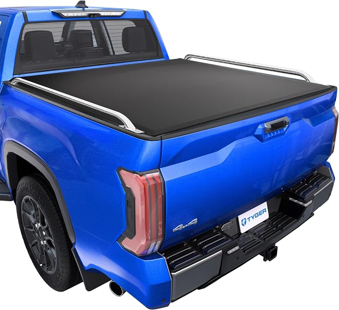 Tyger Auto T2 Low Profile Soft Roll-up Truck Bed Tonneau Cover Compatible with 2022-2026 Toyota Tundra | 5.5' (67") Bed | TG-BC2T6062