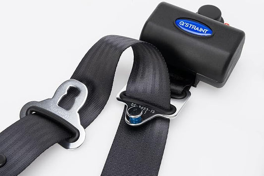 Q'Straint Q8-6326-A1-HR Retractable Lap and Shoulder Combination Belt with Retractable Height Adjuster – OEM Wheelchair and Mobility Transport Component