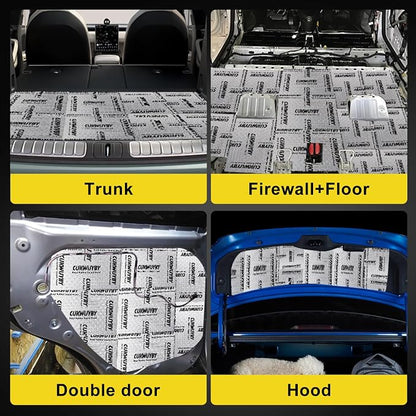 Sound Deading Material for Cars 50mil 52 sqft Car Sound Deadening Mat Butyl Automotive Sound Deadener Noise Insulation Vibration Dampening Material (47 pcs)