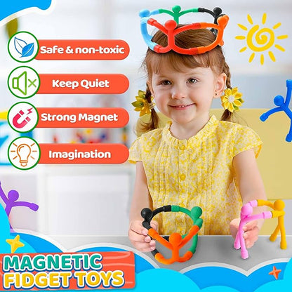 Magnetic Travel Toys for Toddlers Kids, Fidget Toys Airplane Car Travel Activities Essential,Road Trip ‌Sensory Toy Magnet People Men, Toys for 3 4 5 6 7 8 Year Old -10PCS