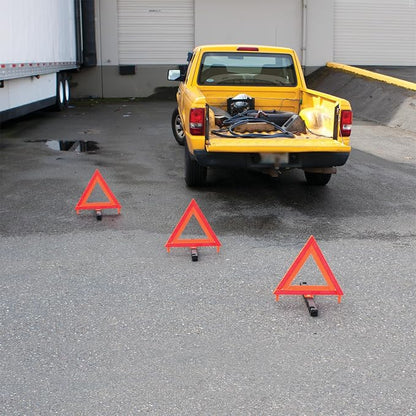 Performance Tool W1498 Large Early Warning Roadside Emergency Reflective Triangle, 3 Pack with Case (Dot Approved), 3 Pack