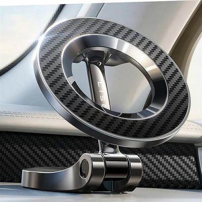 LISEN for MagSafe Car Mount for iPhone 17 Pro Max [24 Strong Magnets] Magnetic Phone Holder for Car Dashboard Magnet Phone Mount Car Cell Phone Holder for iPhone 17 Pro Max 16 15 14 13, Carbon Fiber
