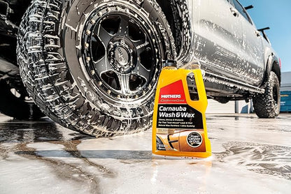 Mothers California Gold Carnauba Wash & Wax, 64 oz. — Cleans, Shines & Protects – Gentle, pH Balanced, Ultra-Sudsy for a Spot-Free, Brilliant Finish. Biodegradable & Won't Strip Wax or Ceramic (05674)