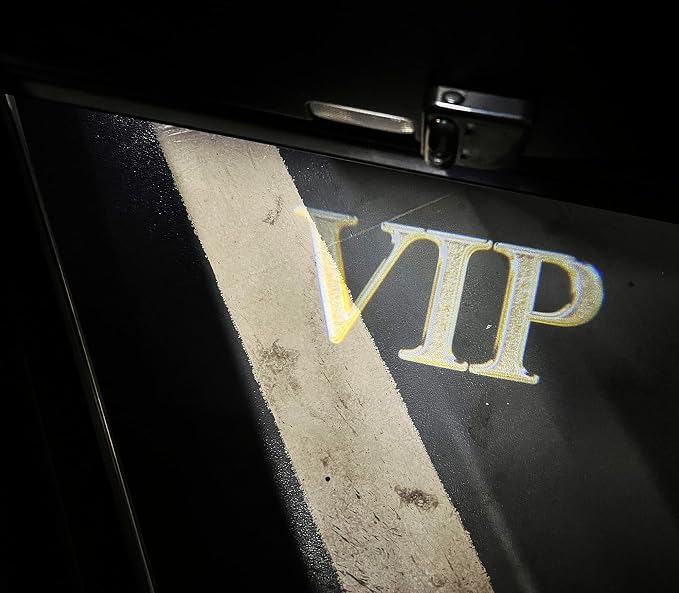 NewL 2 Pcs Led Car Door Welcome Light for Gold VIP Logo Symbol Projector Lights Ghost Shadow Light