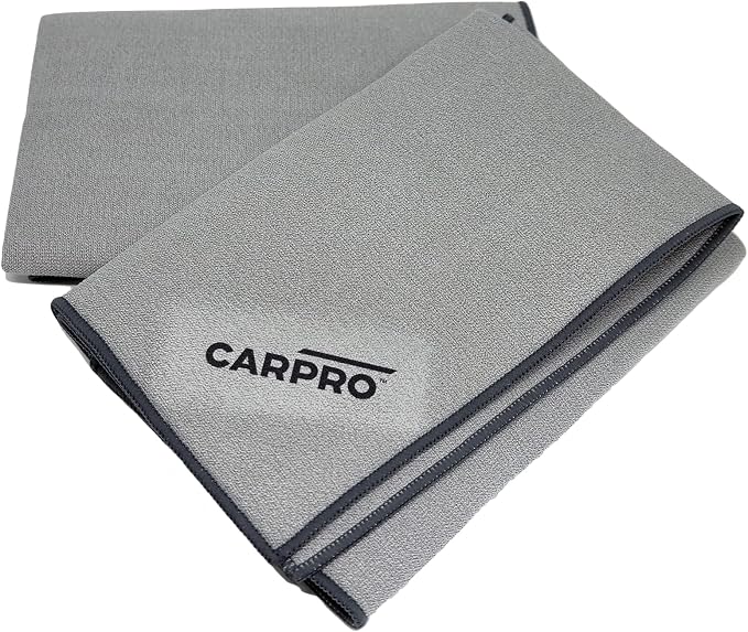 CARPRO GlassFiber Microfiber Drying Towel - Spotless Glass Windshield & Windows, Microfiber Edge, Lint & Tag Free, Car Washing & Auto Detailing (Pack of 1)