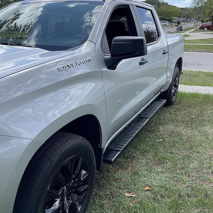 COMNOVA Running Boards Compatible with Vehicle Rail Nissan 2004-2025 Titan Crew Cab, 2016-2025 Titan XD Crew Cab. 6 Inch High Light Stainless Steel Step Bars and Side Steps Step Bars.