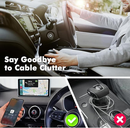 2026 Wireless Carplay Adapter for iPhone,3 Second Auto Connect, No Screen delay, Ultra Mini Design,Plug & Play By USB-A/Type-C Compatible with iOS 10+ and Cars with Factory Wired CarPlay