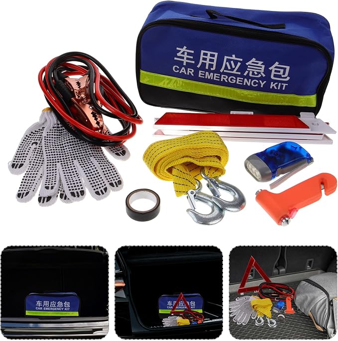1 Set Car Roadside Kit Automotive Tool Kit Car Safety Roadside Assistance Kit Car Safety Kits
