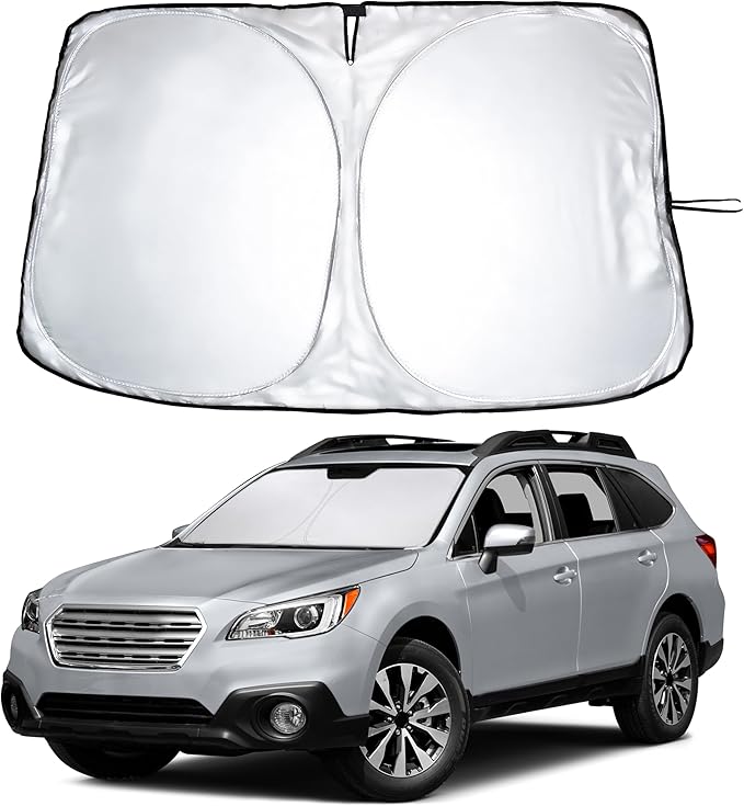 EcoNour Windshield Sunshade Compatible for Subaru Outback 2015-2017 2018 2019, Sun Visor for Front Windshield & Window Sun Shade Cover, UV Heat Blocker & Protector, Car Accessories