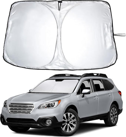 EcoNour Windshield Sunshade Compatible for Subaru Outback 2015-2017 2018 2019, Sun Visor for Front Windshield & Window Sun Shade Cover, UV Heat Blocker & Protector, Car Accessories