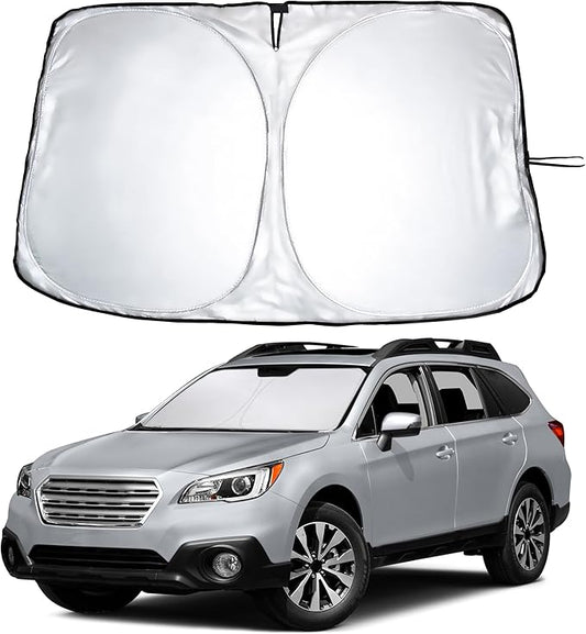 EcoNour Windshield Sunshade Compatible for Subaru Outback 2015-2017 2018 2019, Sun Visor for Front Windshield & Window Sun Shade Cover, UV Heat Blocker & Protector, Car Accessories