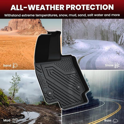 LASFIT Floor Mats & Cargo Mat for Lexus RX/RX350/RX350h/RX500h 2023-2026, TPE RX 350 All Weather Protection Custom Fit 1st & 2nd Row RX350 Floor Liners, Black, Easy to Clean