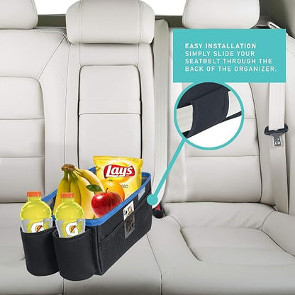 FH Group E-Z Travel Multi-Use Tote Car Seat Organizer with Cup Holder (Beige) FH1135