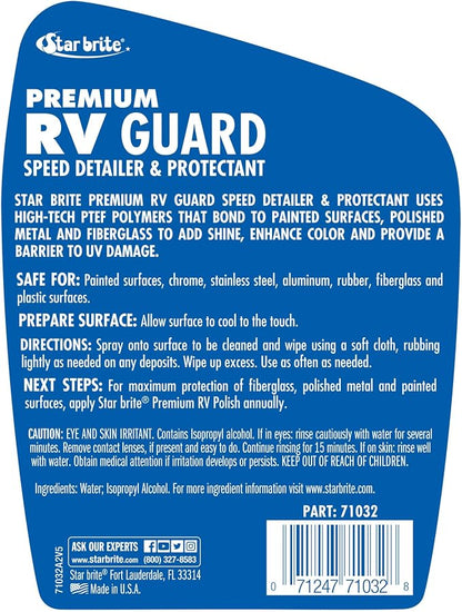 STAR BRITE Premium RV Guard Detailer & Protectant Spray – Cleans, Shines & Protects with Protective Polymers - 32 OZ (071032)