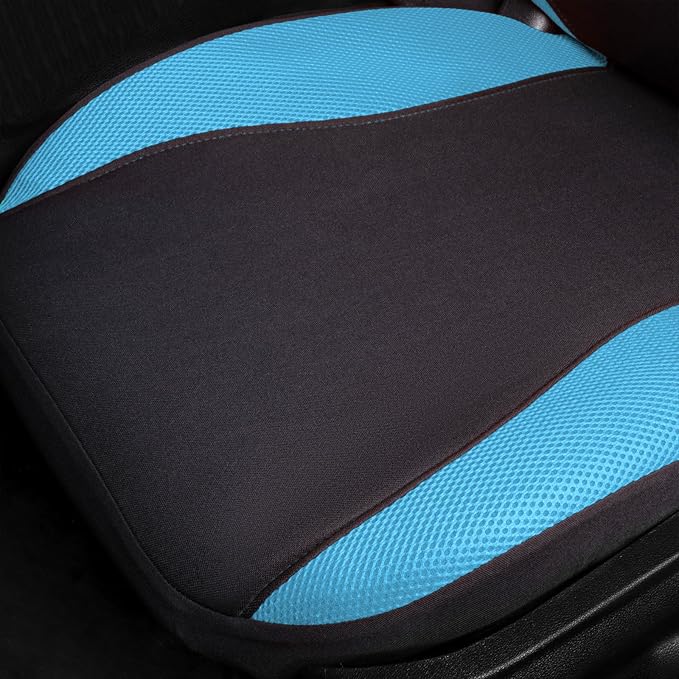 Flying Banner Butterfly car seat Covers ful Set Fashion Universal Lady Woman Female Rear Bench Split Colorized (2 Fronts, Mint Blue)