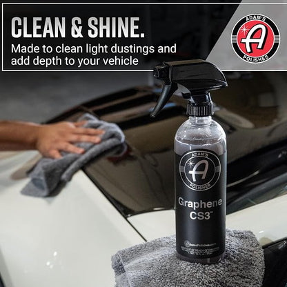 Adam's Polishes Graphene CS3 (16oz) - Graphene Waterless Wash Ceramic Spray Coating Detail Spray | High Gloss Car Wash Cleaning Spray for Car Detailing | RV Boat Motorcycle