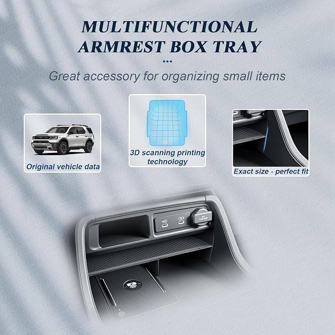 BIBIBO for 2026 Honda Passport Center Console Organizer 2026 Honda Passport Center Console Organizer Tray+Cup Holder +Wireless Charging Mat 2026 Passport Insert Cup Holder Organizer-3Packs