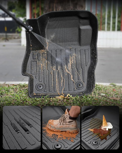 for Mazda 3 Floor Mats 2013 2012 2011 2010, Full Set TPE for Mazda 3 Hatchback/Sedan All Weather Floor Liners Car Rubber Carpet Interior Accessories 2010-2013,3Pcs Black
