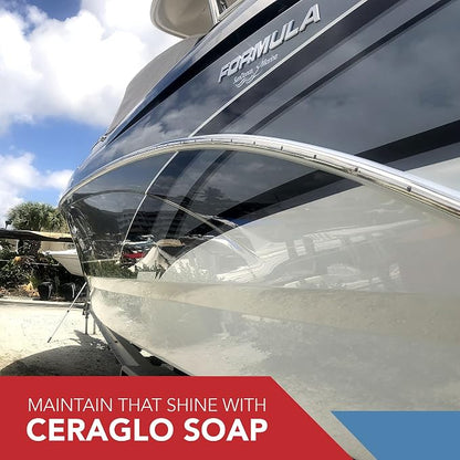Ceraglo Polymer-Infused Soap - Ceramic Foaming Car Soap and pH Neutral Boat Cleaner - Aftercare Wash for Ceramic Coating - Increased Durability with Added Polymer Protective Layer (16oz)