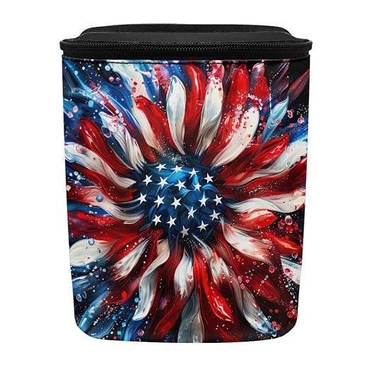 BIGCARJOB American Sunflower Car Trash Can for Back Seat, Large Interior Accessories Garbage Bin, Women Vehicle Trash Container, Reusable Garage Bag