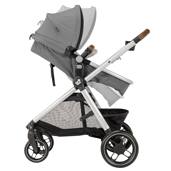 Maxi-Cosi Siena CP Modular Travel System, Car Seat and Stroller Combo, Stone Glow
