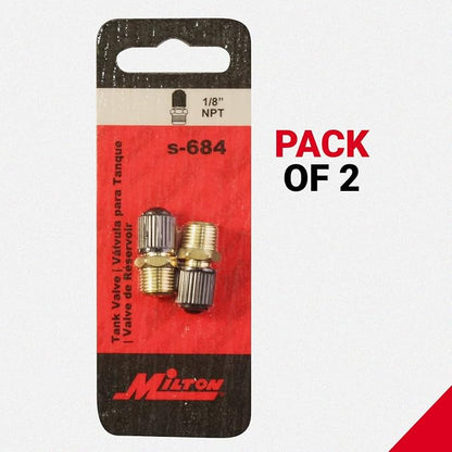 Milton S-684 1/8" NPT Tank Valve - Pack of 2