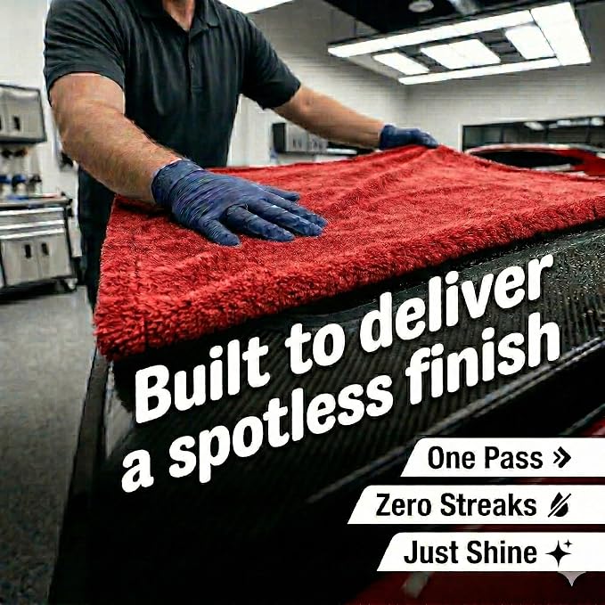 Microfiber Car Drying Towel Extra Large 24x36 – 1400GSM Ultra Plush Dual Sided, Scratch Free Streak Free Absorbent Car Wash Towel for Cars Trucks SUVs