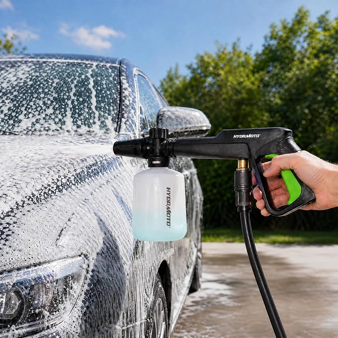 Foam Cannon for Pressure Washer, Adjustable Snow Foam Blaster with 1/4" Quick Connector, 0.11 Gallon(400ml) Foam Bottle for Car Wash, Electric Pressure Washer Accessories
