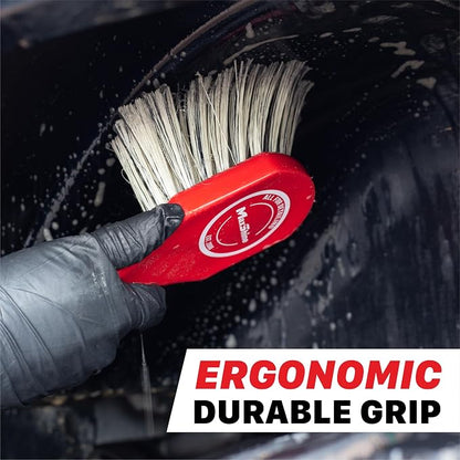 Maxshine Universal Wheel & Body Cleaning Brush – Medium-Duty Car Detailing Brush with Strong High-Density Bristles – Ideal for Wheels, Tires, Engines & Exterior Surfaces – Auto Detailing Accessory