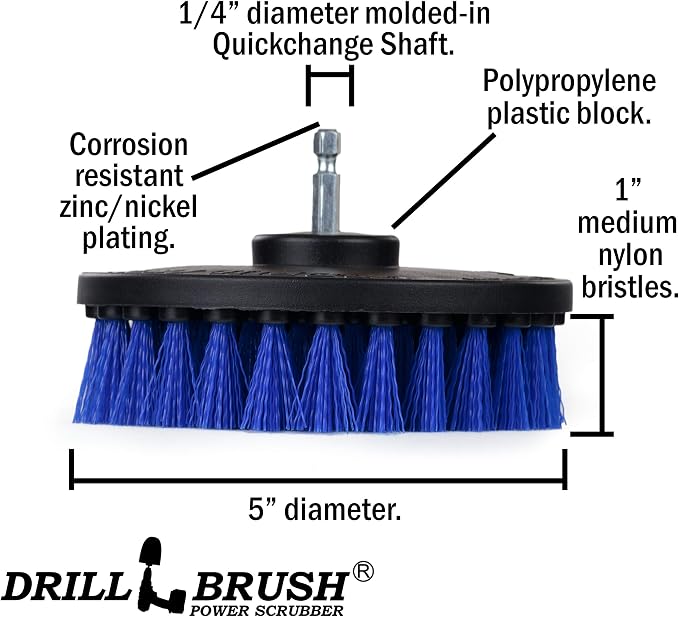 Boat Brush Scrubbing Accessories - Aquatic Cleaning Supplies - Boat Hull Cleaning Brush Set - Barnacle Remover - Boat Deck Brush - Tank Cleaning Tool Set - Fish Tank Scrubbing Brush - Boat Brush Set