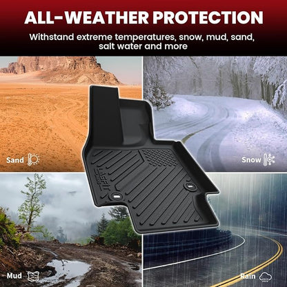 LASFIT Floor Mats & Trunk Mat for Toyota Crown 2023-2026 (Not Fit Crown Signia) All Weather TPE Mats Custom Fit 1st & 2nd Row Full Set Car Mats and Cargo Liner, Black