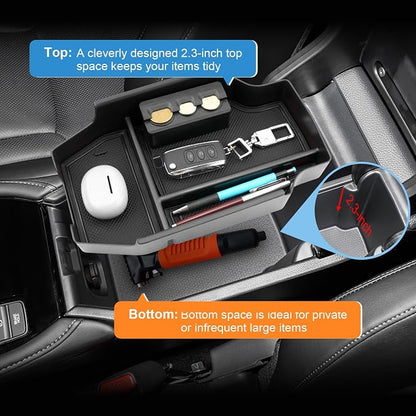 2023-2025 2026 Accord Hybrid Center Console Organizer for Honda Accord (LX/SE/EX/EX-L/Sport/Sport-L/Touring), Durable ABS Plastic Console Tray Insert 2026 Accord Accessories w/Coin Holder