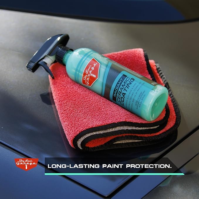 Jay Leno's Garage Radiant Ceramic Coating Cars and Trucks, Easy-to-Apply Long-Lasting Ceramic Coat Protection, Enhances Shine and Gloss