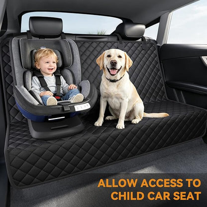 PETICON Dog Car Seat Cover for SUV, Waterproof Back Seat Cover for Toyota Tacoma/Jeep Grand Cherokee/Ford Explorer/Ranger/Chevrolet Colorado, Scratch-Proof Nonslip Durable Rear Seat Cover for Dogs