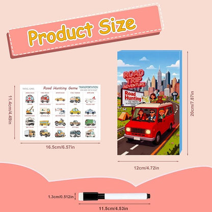 Road Trip Adventure Travel Scavenger Hunt Game | Road Hunting Card Game, Occupations Theme, Drinks Theme, Fruits Theme