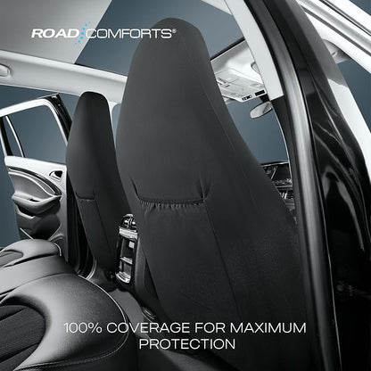 Road Comforts Baja Blanket Seat Covers Gray Diamond High Back Bucket Seat Covers - Jacquard Fabric, Airbag Compatible, Universal Fit for Cars, Trucks, SUVs, and Vans