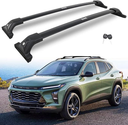 330lbs Lockable Roof Rack Cross Bars Fit for 2024 2025 2026 Chevy Chevrolet Trax with Side Rails (2RS / LT/ACTIV), Aluminum Crossbars Cargo Carrier, Heavy Duty Accessories for Bike Kayak Skis
