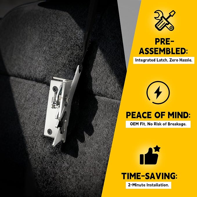 All-in-One Pre-Assembled Rear Seat Release Kit for Ford F-150 F-250 F-350 SuperCab & SuperCrew (2009-2025)