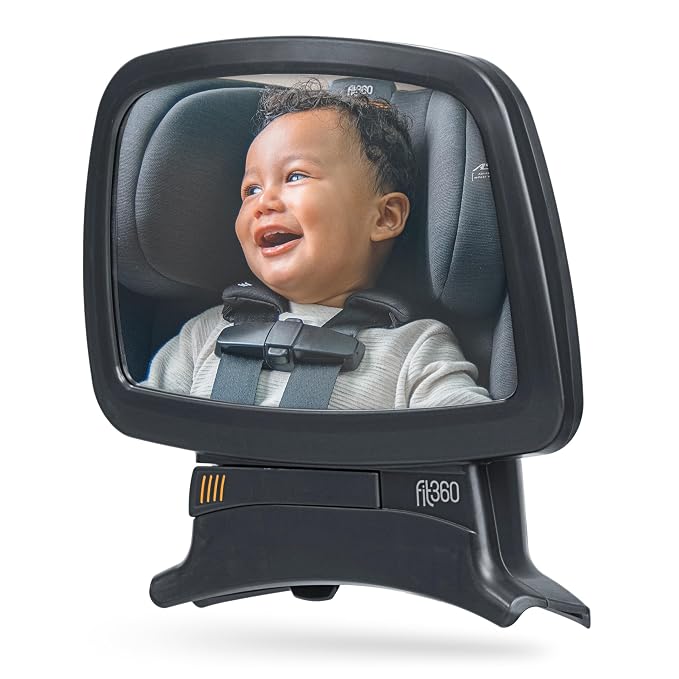 Chicco Fit360 Mirror Car Seat Accessory for Fit360 Rotating Convertible Car Seat, Shatter-resistant, For Rear-Facing, Anthracite/Grey